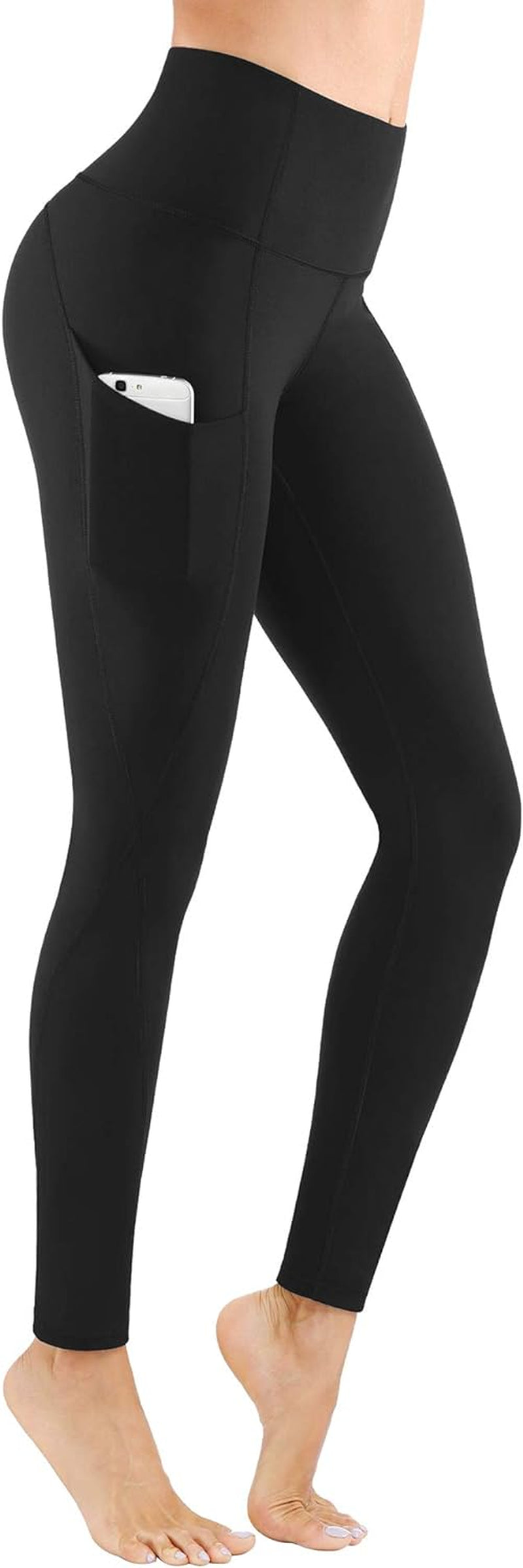 Women'S High Waist Yoga Pants with Pockets, Leggings with Pockets, Tummy Control Workout Yoga Leggings