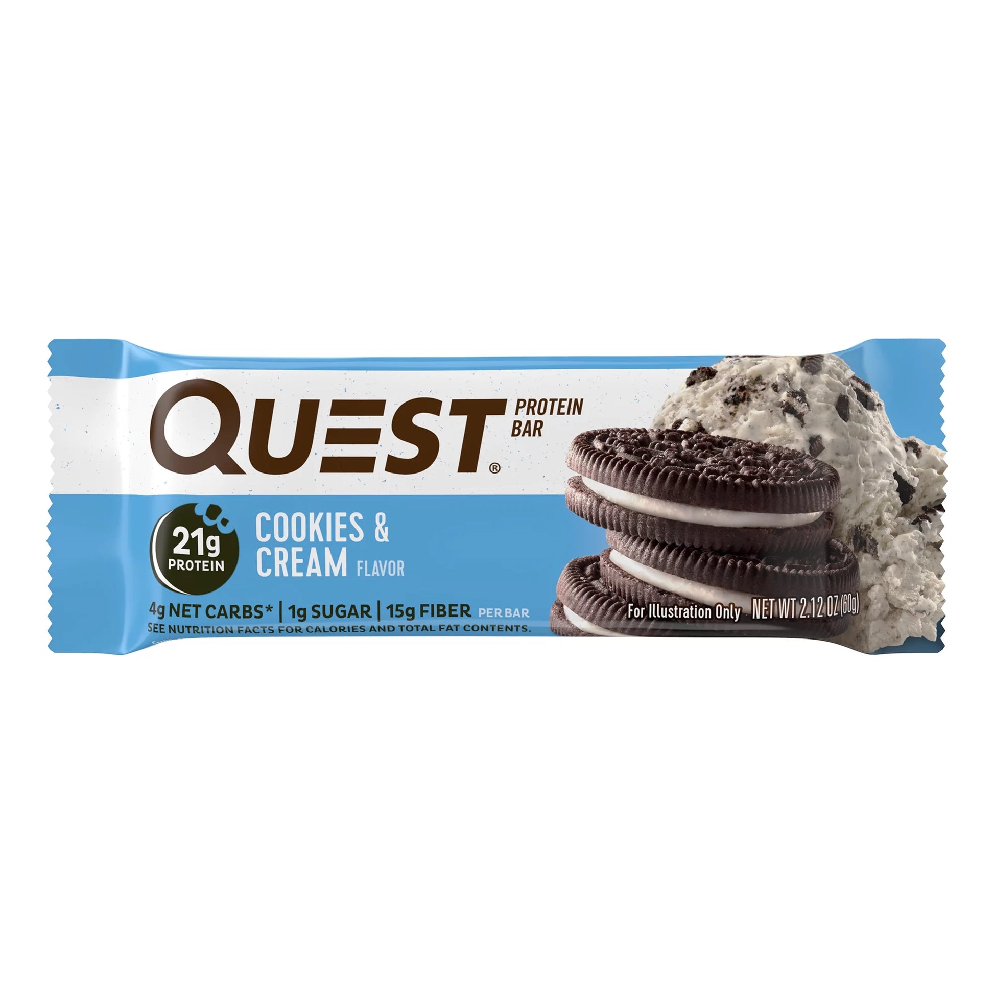 Quest Protein Bar, Cookies & Cream, 21G Protein, 12Ct