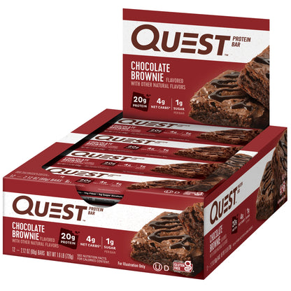 Quest Protein Bar, Chocolate Brownie, 20G Protein, 12 Ct